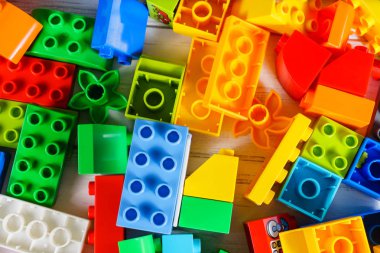 Vinnitsa, Ukrayna - 15 Ocak 2017: Lego blokları - plastik eksilerini.