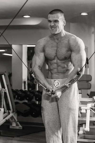 Ocupación con pesas en el gimnasio . — Foto de Stock