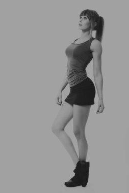 güzel spor şekil hafif bir arka plan üzerinde.