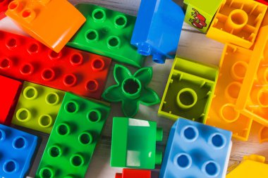 Vinnitsa, Ukrayna - 15 Ocak 2017: Lego blokları - plastik eksilerini.