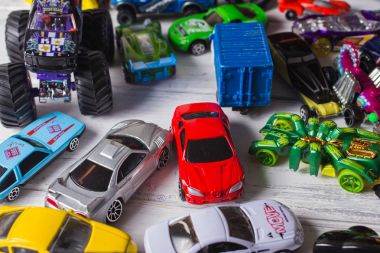 Vinnitsa, Ukrayna - 15 Ocak 2017: Birçok küçük oyuncak carsl