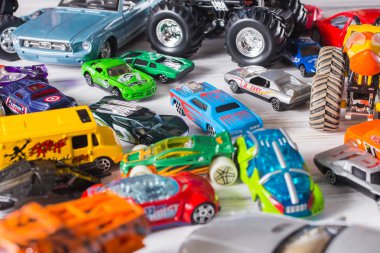 Vinnitsa, Ukrayna - 15 Ocak 2017: Birçok küçük oyuncak carsl