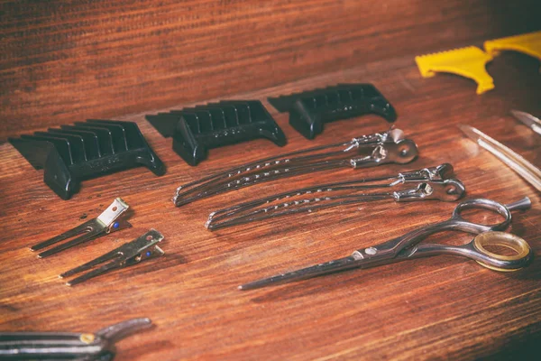 Accessoires en hulpmiddelen voor snijden haar — Stockfoto