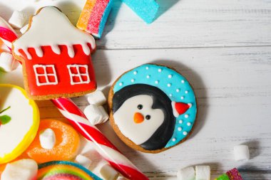 Bir sürü renkli Şeker