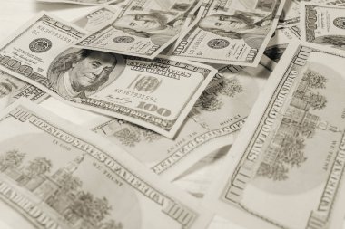 Yüz dolarlık banknotların arka planı