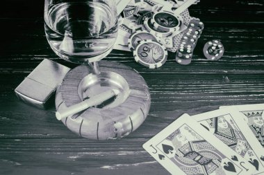 Vinnitsa, Ukrayna - 15 Ocak 2017: poker oynamaya hazır