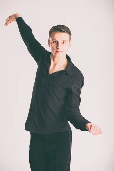 Man Ballroom dancer on a light background. — Stock Photo, Image