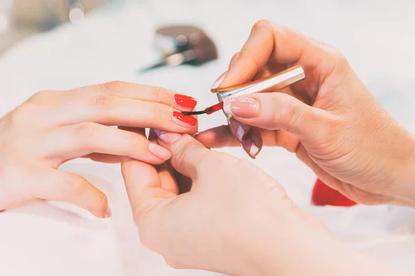 manicure in the spa salon