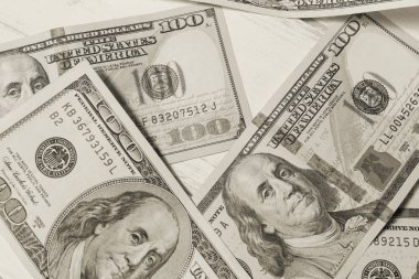 Yüz dolarlık banknotların arka planı