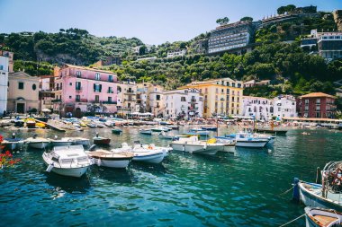 Sorrento, İtalya - 18 Haziran 2015:Sorrento sahil