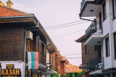 Nessebr, Bulgaristan - 18 Haziran 2016:Ancient mimari Bulgaristan