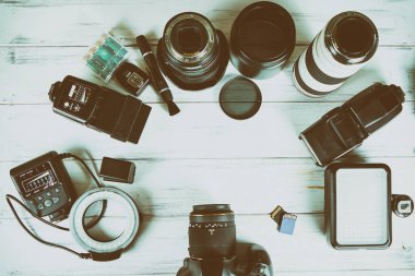 Vinnitsa, Ukrayna - 17 Ocak 2017: Fotoğraf Ekipmanları için