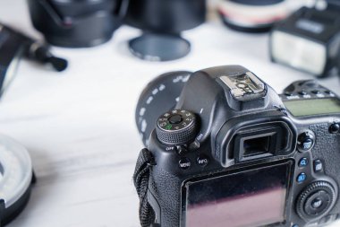 Vinnitsa, Ukrayna - 18 Ocak 2017: Photograp aksesuarlar