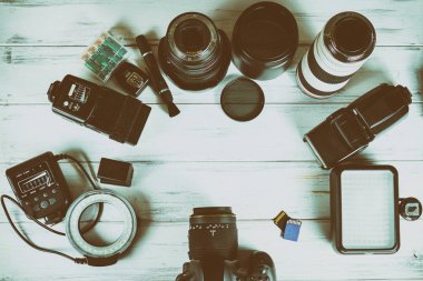 Vinnitsa, Ukrayna - 17 Ocak 2017: Fotoğraf Ekipmanları için