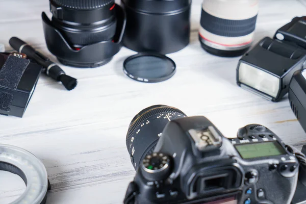 Vinnitsa, Ukrayna - 18 Ocak 2017: Photograp aksesuarlar