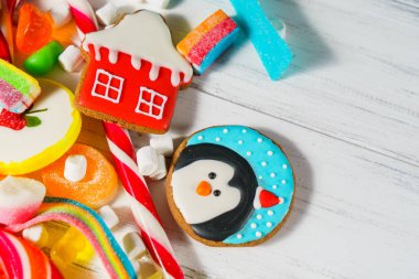 Bir sürü renkli Şeker