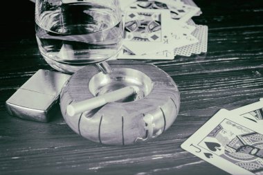 Vinnitsa, Ukrayna - 15 Ocak 2017: poker oynamaya hazır