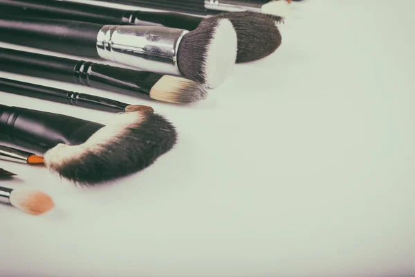 Andere make-up borstel op witte achtergrond — Stockfoto