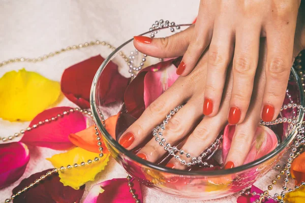 Manicure in the spa salon — Stock Photo, Image