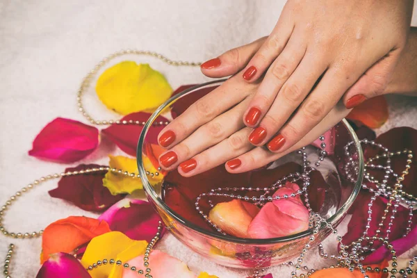Manicure in the spa salon — Stock Photo, Image