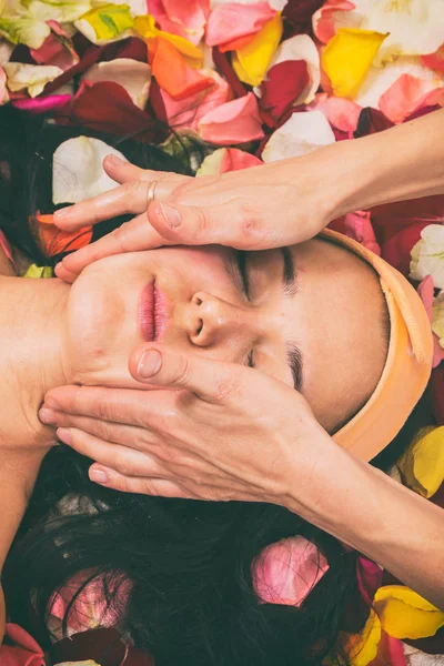 Cosmetology. Girl at spa procedure. — Stock Photo, Image