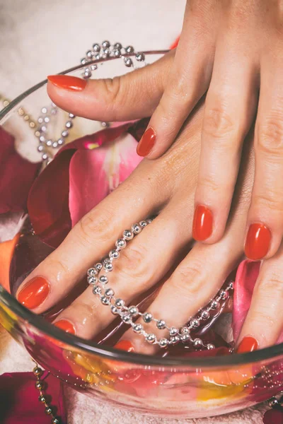 Manicure in the spa salon — Stock Photo, Image