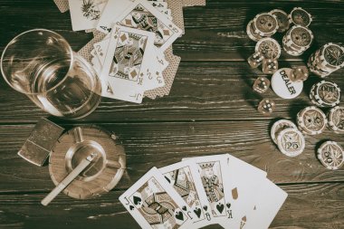 Vinnitsa, Ukrayna - 15 Ocak 2017: poker oynamaya hazır