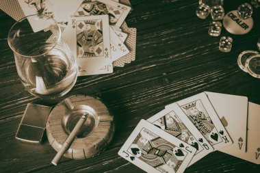 Vinnitsa, Ukrayna - 15 Ocak 2017: poker oynamaya hazır