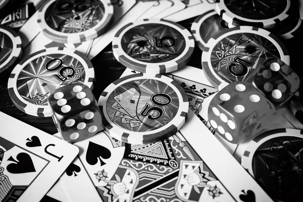 Vinnitsa, Ucraina - 15 gennaio 2017: Set per giocare a poker con — Foto Stock