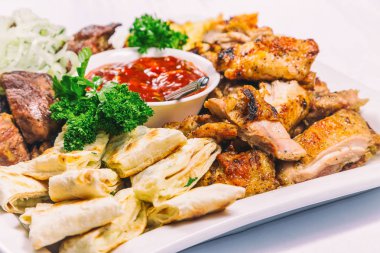 Soğuk kesim. Lezzetli yemekler.