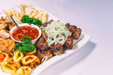 Soğuk kesim. Lezzetli yemekler.