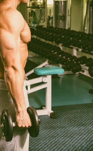 Entraînement de force dans la salle de gym — Photo