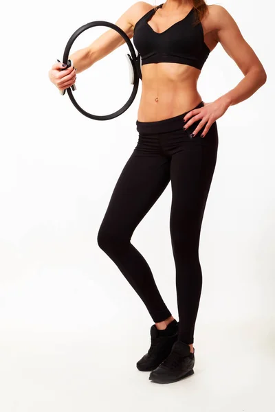 Krásné ženské tělo v cvičební úbor — Stock fotografie