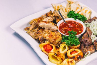 Soğuk kesim. Lezzetli yemekler.