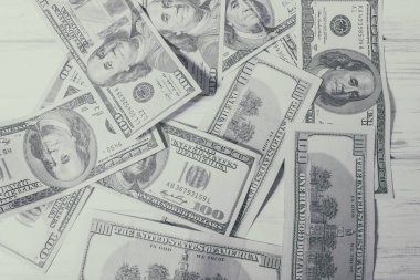 Yüz dolar faturaları ile arka plan