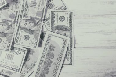 Yüz dolar faturaları ile arka plan