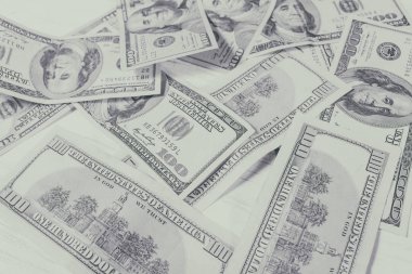Yüz dolar faturaları ile arka plan
