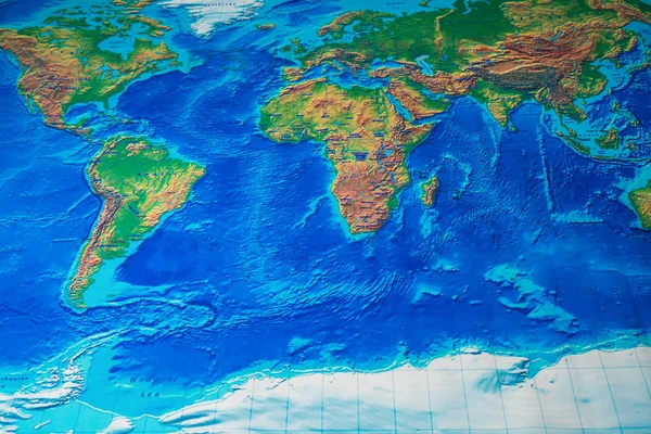 Mapa del mundo físico fondo — Foto de Stock