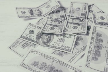 Yüz dolar faturaları ile arka plan