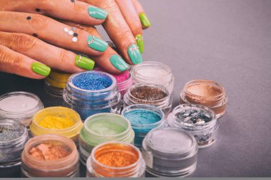 Şık manikür, spa Salonu.