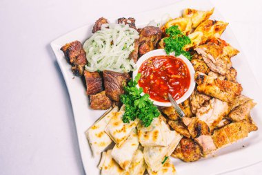 Soğuk kesim. Lezzetli yemekler.