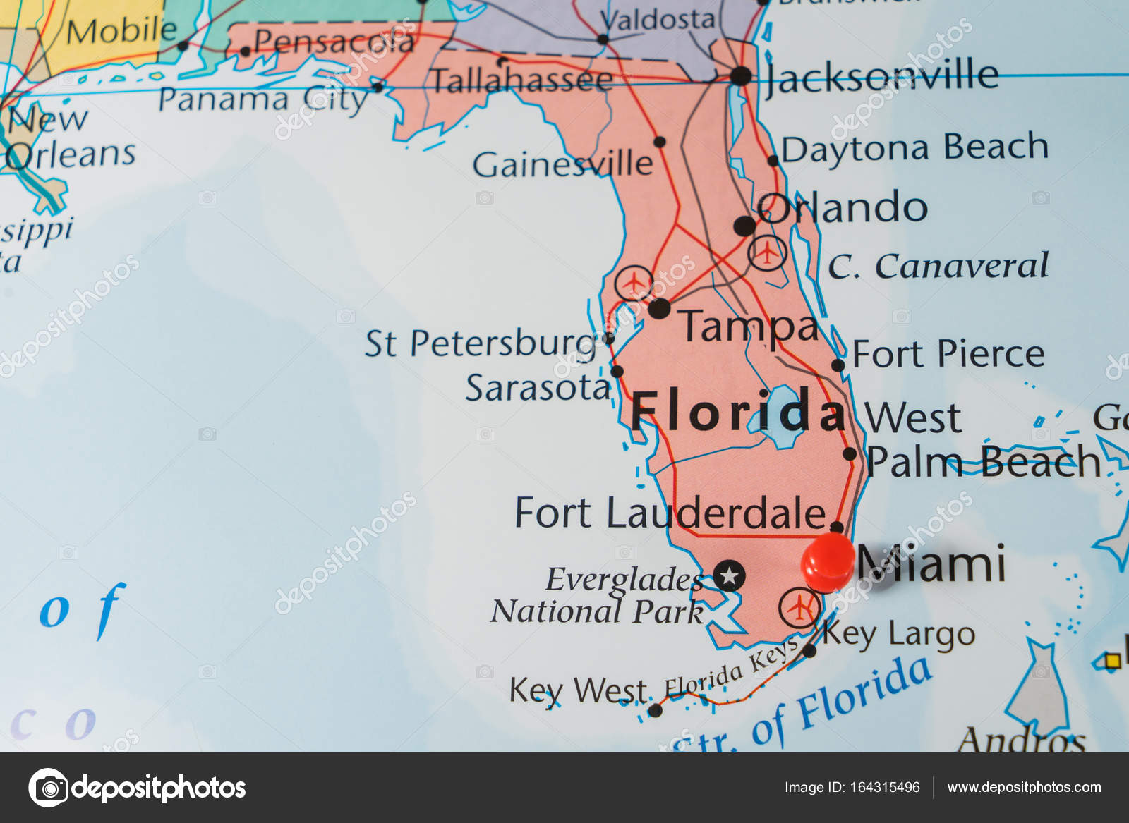Florida no mapa — Stock Photo © aallm #164315496
