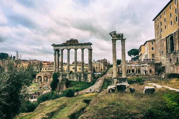 Römisches Forum, Sehenswürdigkeiten der Stadt. — Stockfoto