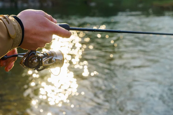 Pesca sul fiume — Foto Stock