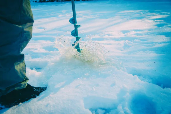 Gefangene Fische beim Eisfischen — Stockfoto