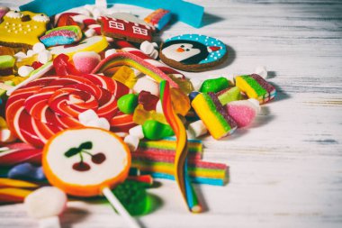 bir sürü farklı şekerler