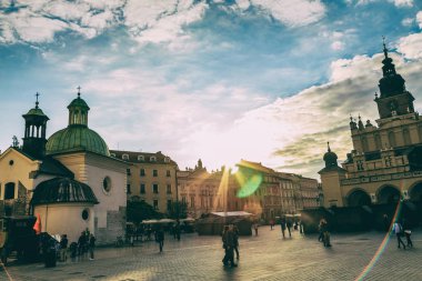 Krakow, şehir manzaraları.