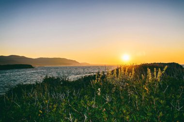 Girit sahil muhteşem günbatımı