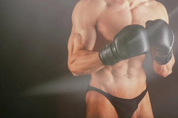 Fondo sobre el cuerpo masculino muscular — Foto de Stock