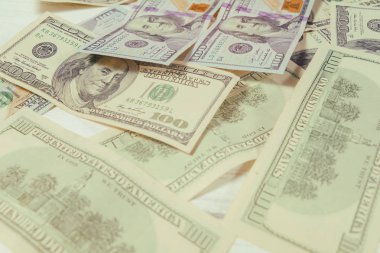 Yüz dolarlık banknotlar ile arka plan